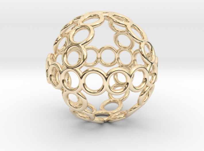 Charm: Sphere of Rings 3d printed