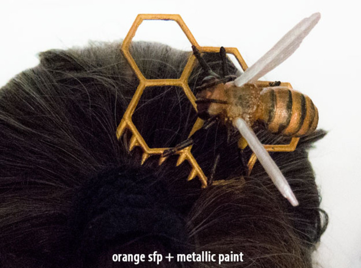 Honey Comb 1, plastic 3d printed Metal version in plastic, painted