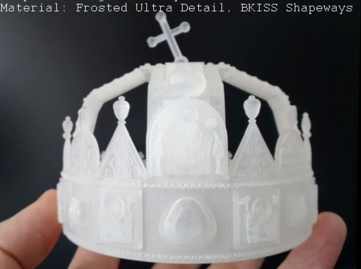 Hungarian Holy Crown - half scale 3d printed Photo about 3dprint &quot;Hungarian Holly Crown - half scale&quot;. Material: Frosted Ultra Detail.