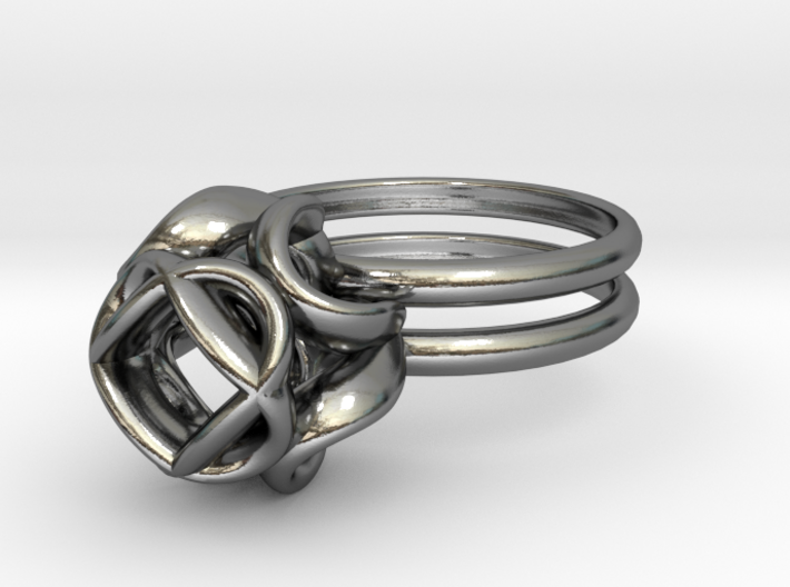 Single Rose Ring size 4 3d printed