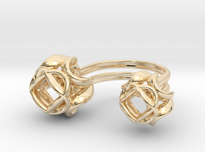 Double Rose Ring size 3 3d printed