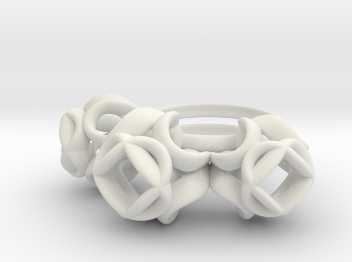 Trio Rose Ring size 2 3d printed 
