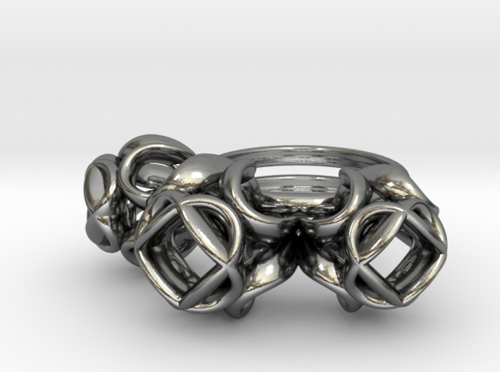 Trio Rose Ring size 3 3d printed