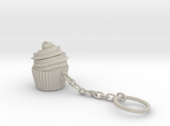 Cupcake Keychain 3d printed