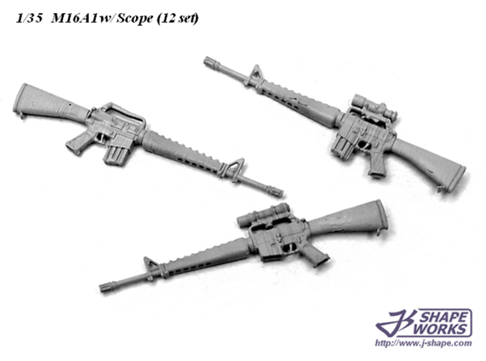 1/35 M16A1 w/Scope (12 set) 3d printed 