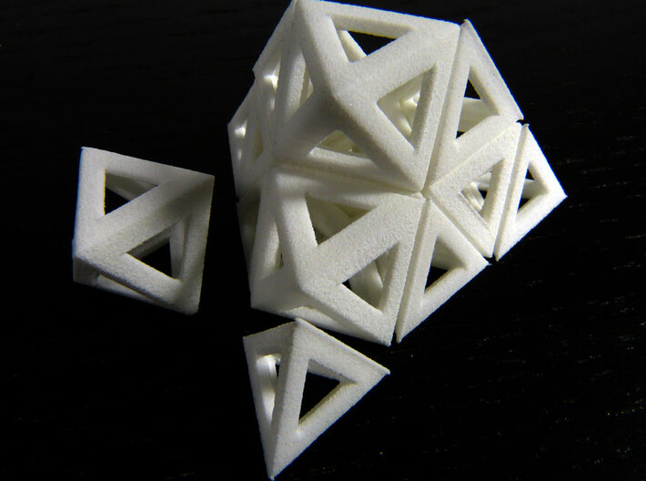 Octahedra and tetrahedra 3d printed