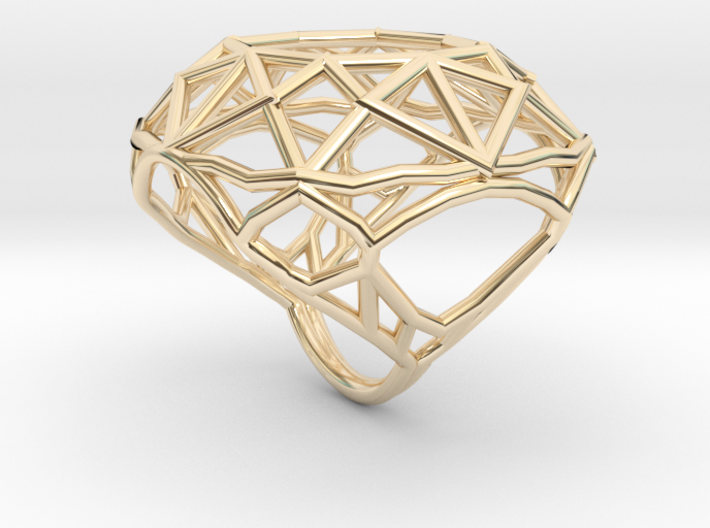 Ring The Diamond / size 6 US 3d printed