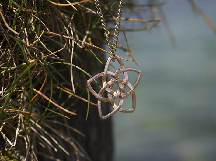 Venus flower small 3d printed Rose Gold Plated