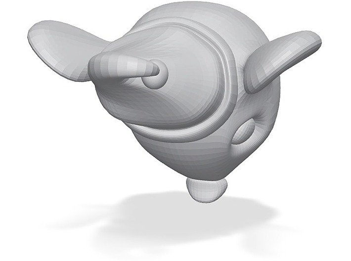 Porcelain Mouse Head Ornament 3d printed