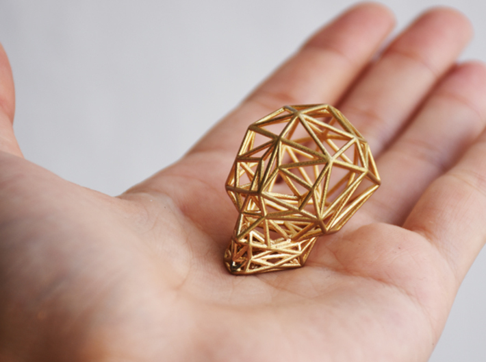 The Bone Series* - Skull 7.1#76fa 3d printed Polished Brass As shown in the photo