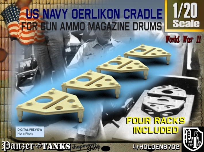 1-20 Oerlikon Magazine Cradle Set1 3d printed