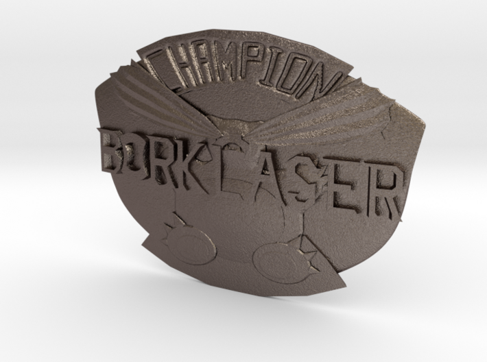 Bork Laser Championship Belt Buckle 3d printed