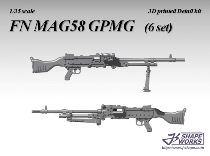 1/35 FN MAG58 GPMG (6 set) 3d printed