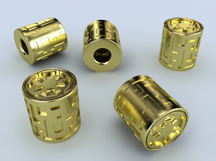 Empire Small 3d printed Polished Brass render