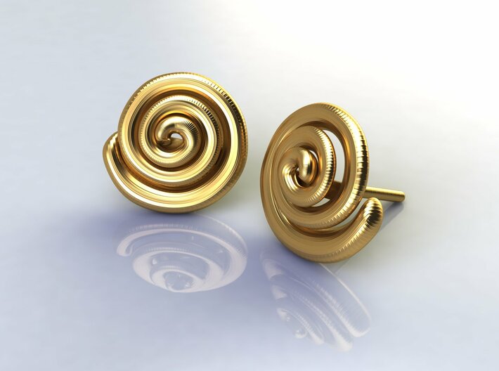 Spiral Earrings 3d printed