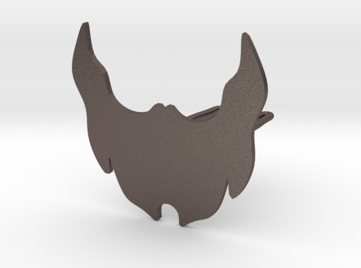 Beard icon for beard - front wearing 3d printed
