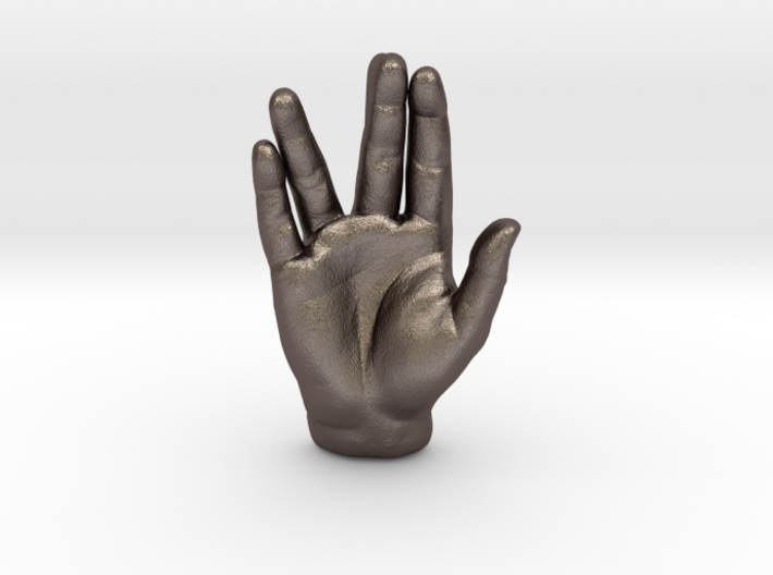 Spock Vulcan Hand Pendant 3d printed