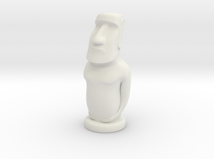 Moai Pawn 3d printed