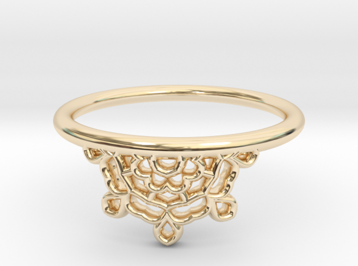 Half Lace Ring - Size 7.5 3d printed