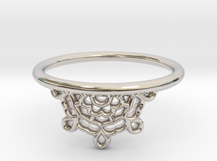 Half Lace Ring - Size 7.5 3d printed