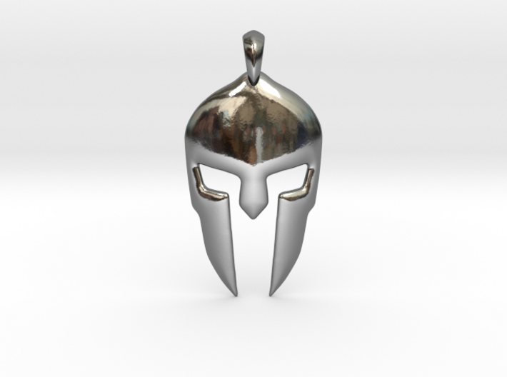 Spartan Helmet Jewelry Pendant 3d printed