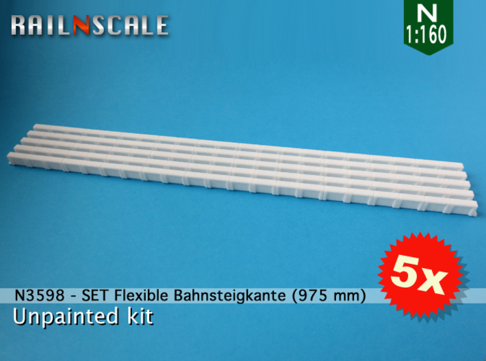 SET Flexible Bahnsteigkante (N 1:160) 3d printed 
