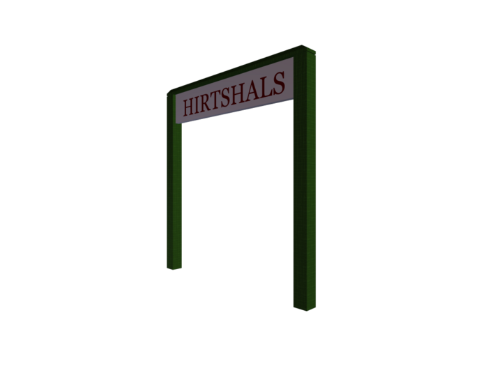 HP Stationsskilt (Hirtshals) 1/87 3d printed CGI