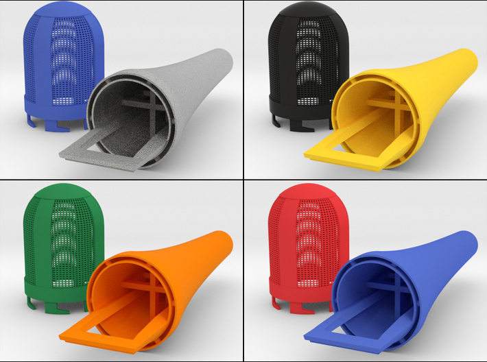 Top Part For Handheld Microphone Adapter 3d printed An example of the multi-color possibilities!