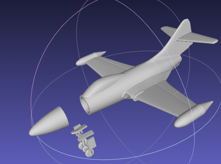 1/144 F9F Panther 3d printed