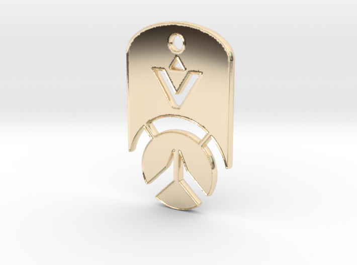 Overwatch Dog Tag *beveled edges* (Necklace) 3d printed