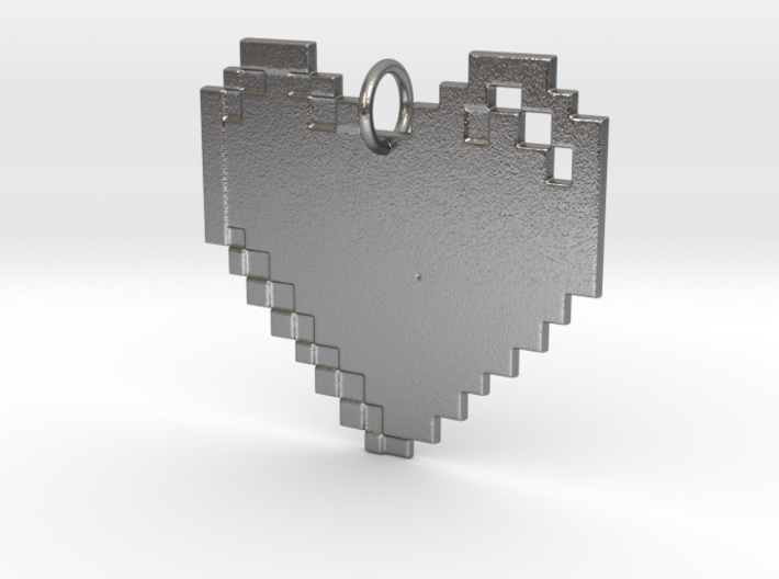 8-bit Heart 3d printed