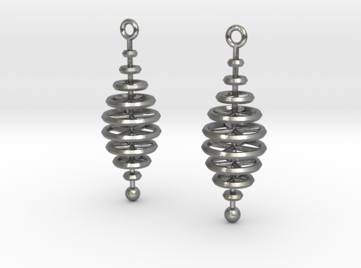 Ring-Stack Earrings 3d printed