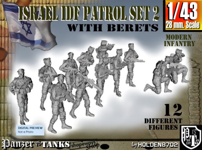 1-43 IDF BERET PATROL SET 2 3d printed 