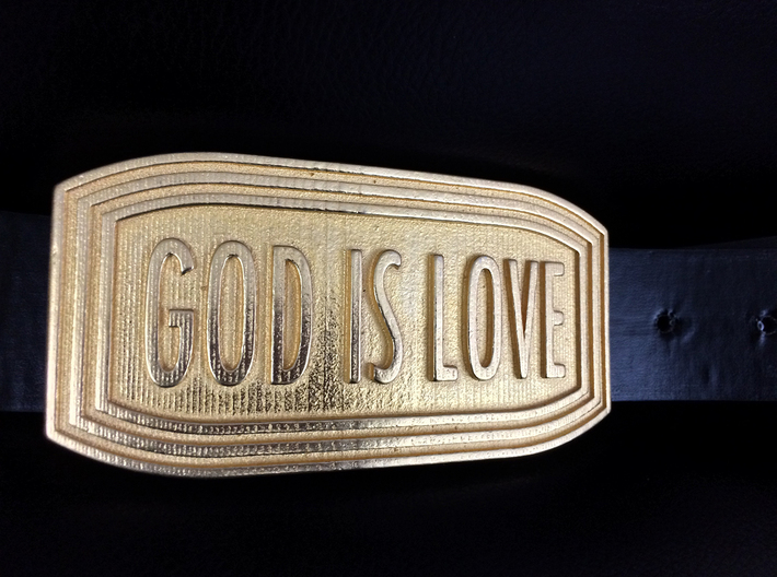 UM Buckle (GOD IS LOVE) 3d printed 