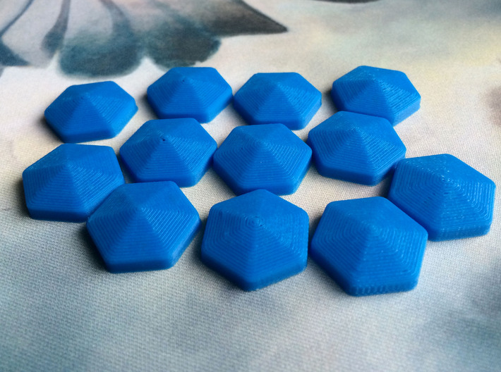 Mana Crystals (batch of 5) 3d printed Printed in blue PLA