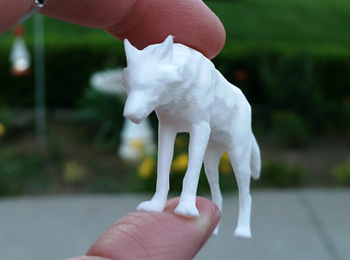 Lowpoly Wolf 3d printed 