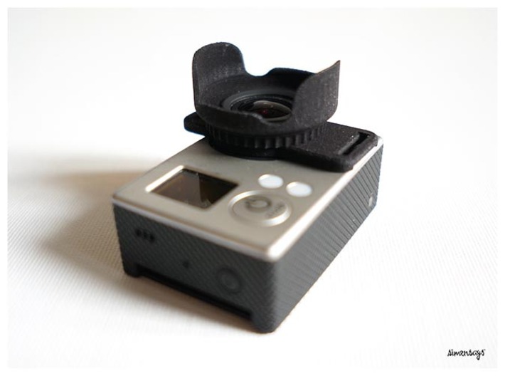 Simensays RetroHood™ (Loop), GoPro Lens hood 3d printed 