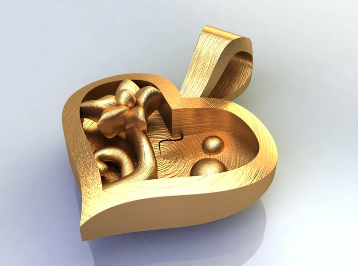 Broken Hearts Pendant 3d printed