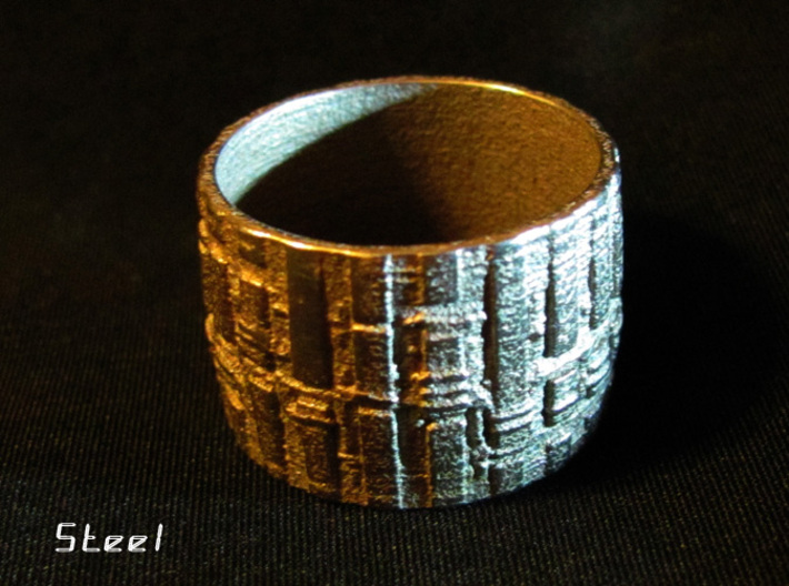 Bio Mech Ring #2, Thin 2mm, Ring Size 12 3d printed
