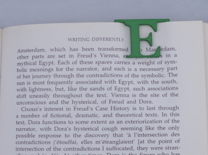 Bookmark Monogram. Initial / Letter E 3d printed