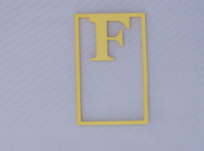 Bookmark Monogram. Initial / Letter F 3d printed 