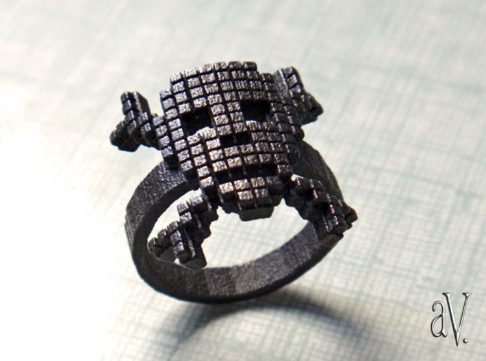 Cross Bones Style Ring 3d printed 