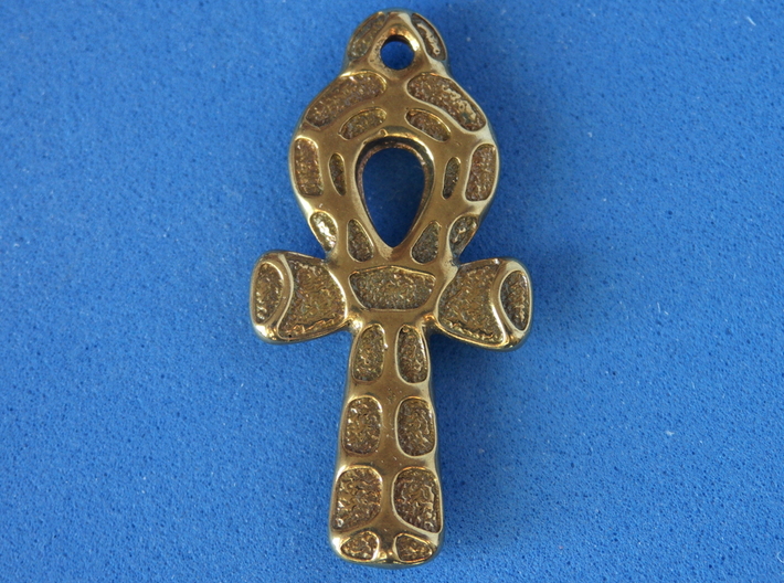 Ankh Pendant - Textured 3d printed reverse side