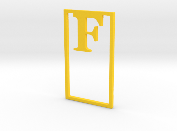 Bookmark Monogram. Initial / Letter F 3d printed 