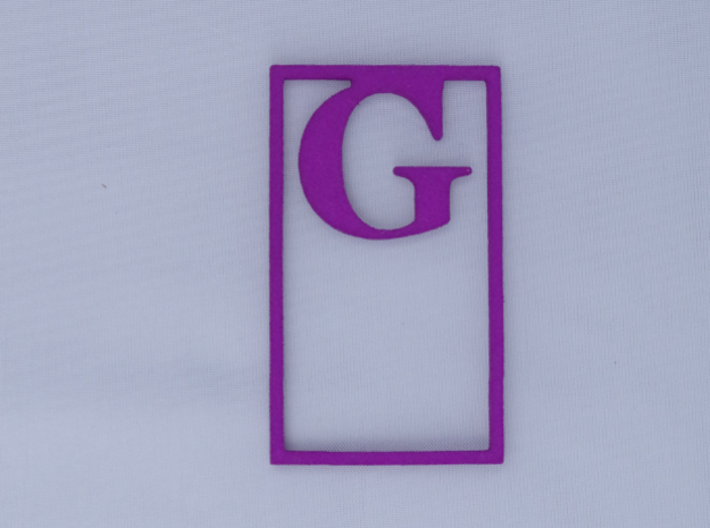 Bookmark Monogram. Initial / Letter G  3d printed 