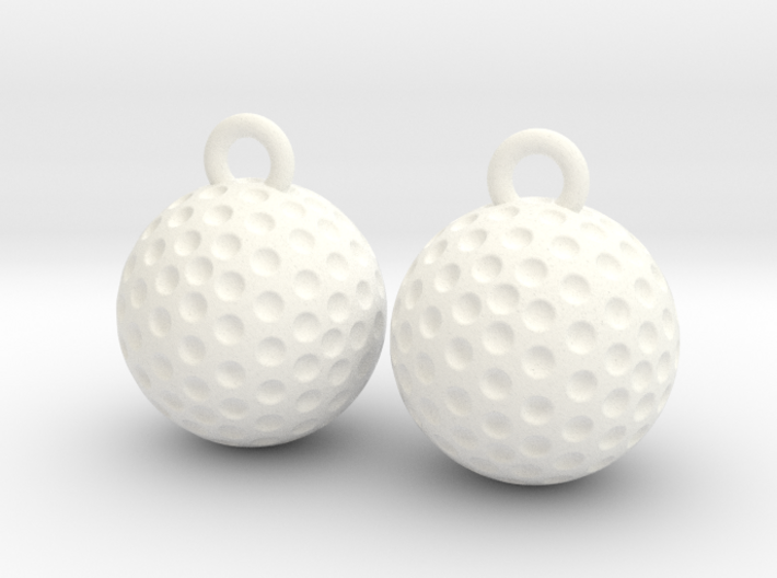 Golf Ball Earrings - Dangle 3d printed