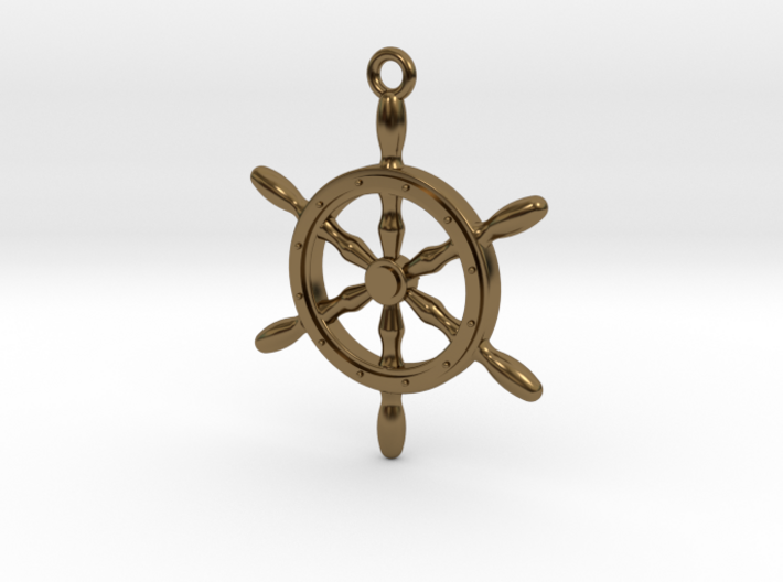 Nautical Steering Wheel Pendant 3d printed