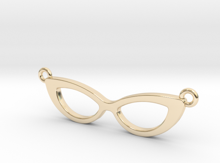 Cateye Glasses Necklace 3d printed