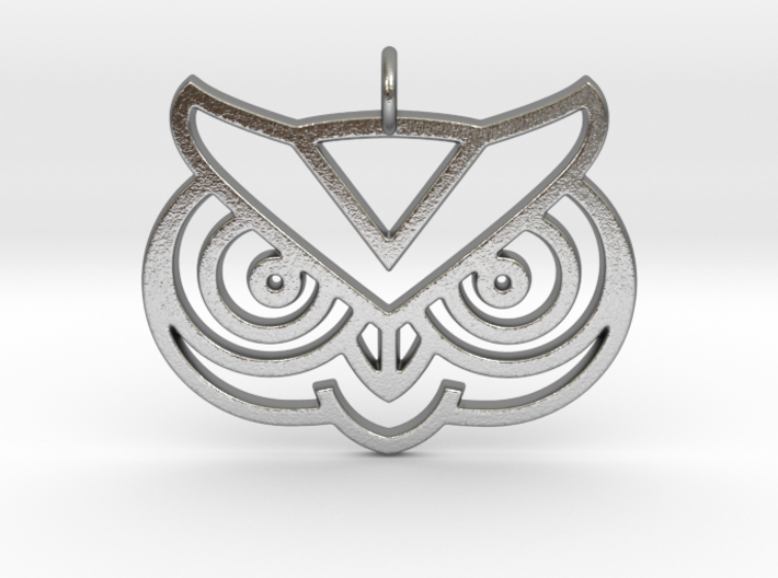 Owl Head Pendant 3d printed