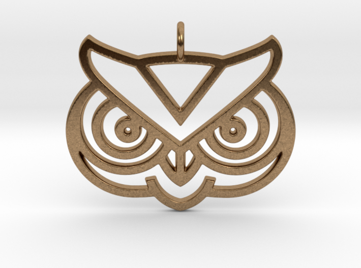 Owl Head Pendant 3d printed